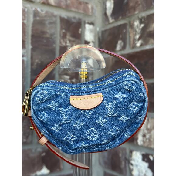 Louis Vuitton Croissant Handbag Monogram Denim MM Blue 37803 - Picture 11 of 15